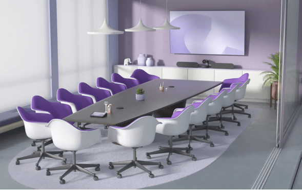 El espacio designado para las reuniones
